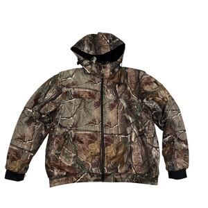 RedHead Camo Hunting Jacket Thinsulate Convertible Hood Sleeves Men Large